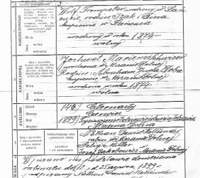 10. Marriage certificate of Jochwed Schwitzer and Wolf Trompter, 1899. Source: Helen Krag’s family collection.