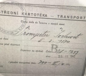 11. Jochwed’s card of deportation to Treblinka, 26 September 1942. Source: Helen Krag’s family collection