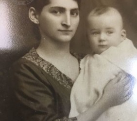 2.	Leba Feige with her older son Izydor. He was the only survivor of the family