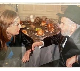 10.	Leba Stern Sonnenberg with Moses Aftergut at the Bar Mitzvah of one of Moses’ grandsons.

