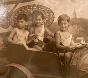 Naftali Stern (on left) with the cousins, Herman and Nechemia Sussman