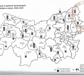 12. The distribution of political forces in Małopolska region in the Jewish religious commnes during the years 1928-29; Jerzy Michalewicz i Wiesław Tyburowski, Żydowskie obwody metrykalne i gminy wyznaniowe w Galicji 