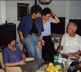 Kuba Weissberger and Jurek Streimer’s daughters in Haifa, 2000.